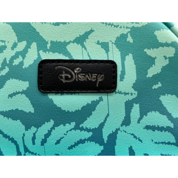 Disney Lilo & Stitch Loungefly Blue Tropical Leaves Mini Backpack Zippered EUC - Picture 13 of 16